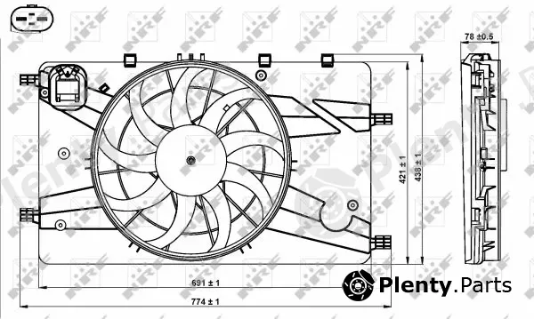 NRF 47757 — Fan, engine cooling