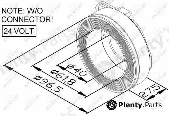 NRF 38448 — Coil, magnetic-clutch compressor