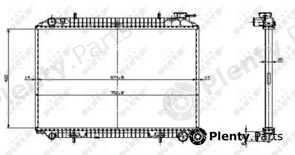 NRF 529534 — Radiator, engine cooling EASY FIT