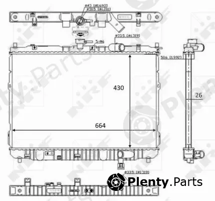 NRF 59046 — Radiator, engine cooling