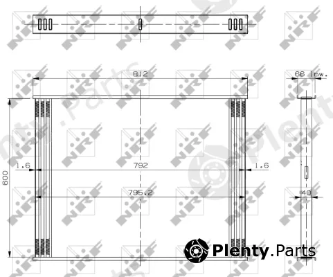 NRF 19080 — Radiator Core, charge air cooler