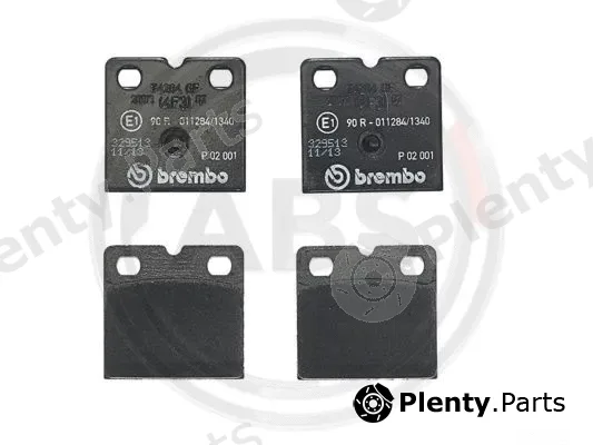 A.B.S. P02001 — Brake Pad Set, disc parking brake BREMBO