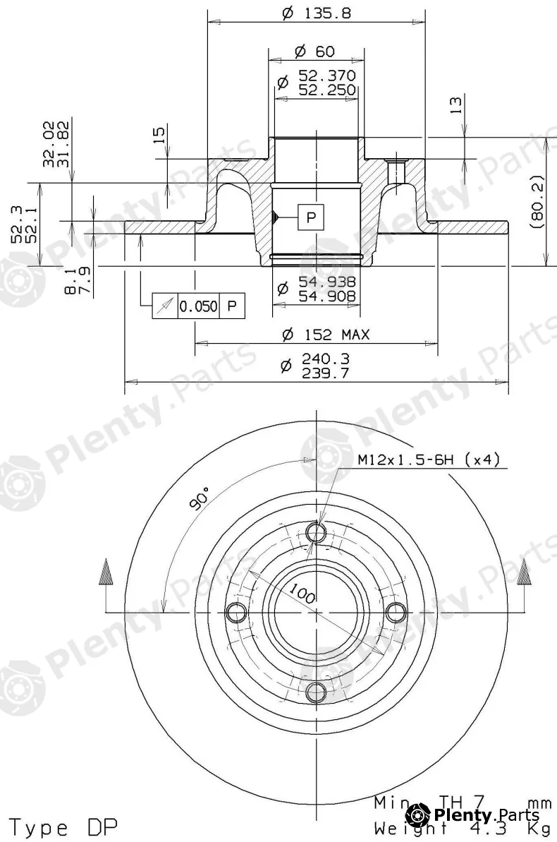 A.B.S. 08.A141.10 — Brake Disc BREMBO