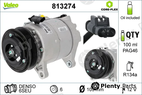 Valeo 813274 — Compressor, air conditioning VALEO CORE-FLEX