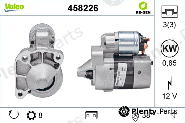 Valeo 458226 — Starter VALEO RE-GEN REMANUFACTURED