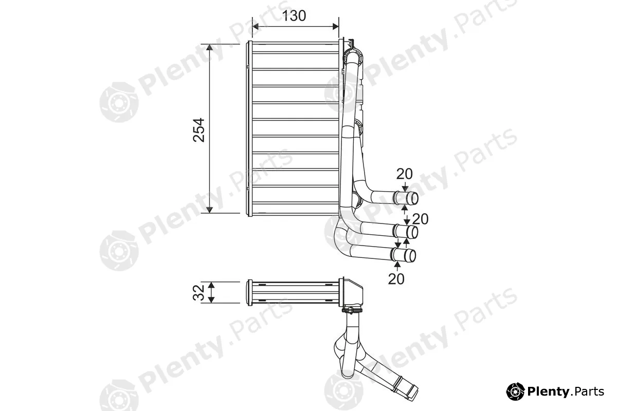 Valeo 811651 — Heat Exchanger, interior heating
