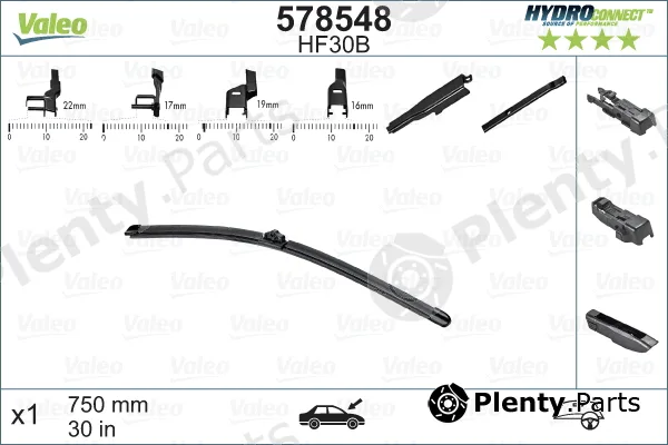 Valeo 578548 — Wiper Blade HYDROCONNECT