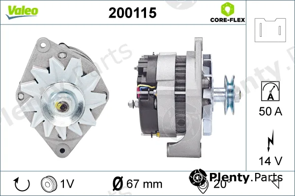 Valeo 200115 — Alternator VALEO CORE-FLEX