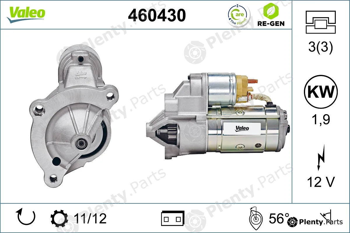 Valeo 460430 — Starter VALEO RE-GEN REMANUFACTURED