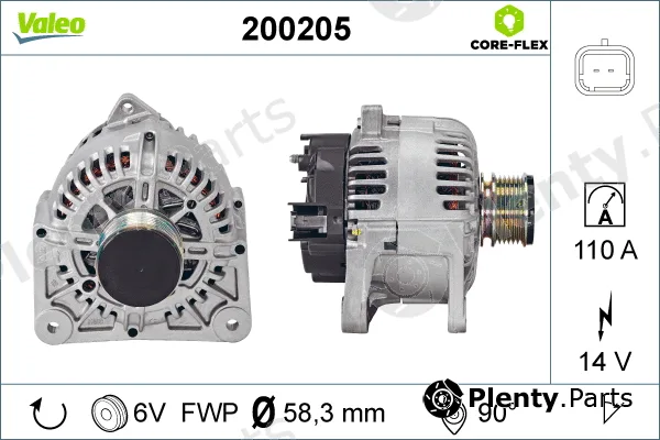 Valeo 200205 — Alternator VALEO CORE-FLEX