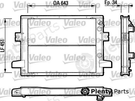 Valeo 883787 — Radiator, engine cooling