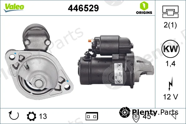 Valeo 446529 — Starter VALEO ORIGINS NEW OE TECHNOLOGY