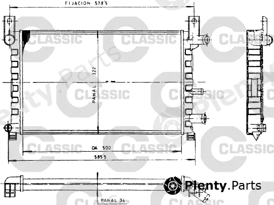 Valeo 230483 — Radiator, engine cooling VALEO CLASSIC