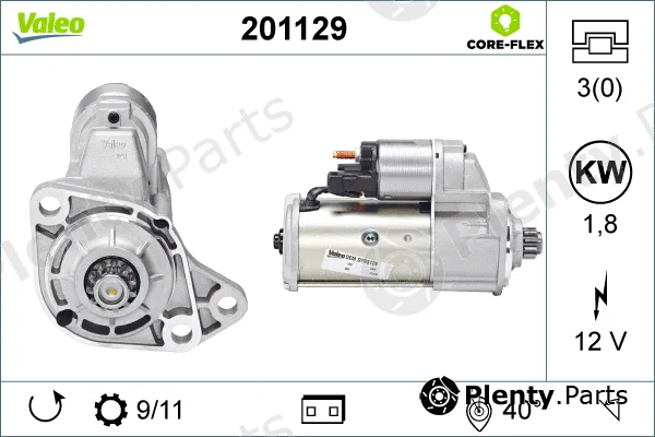 Valeo 201129 — Starter VALEO CORE-FLEX