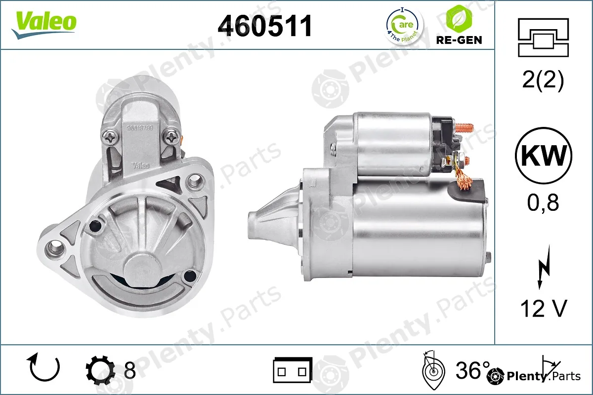 Valeo 460511 — Starter VALEO RE-GEN REMANUFACTURED