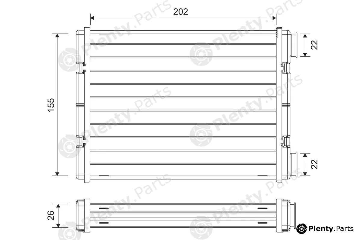 Valeo 811636 — Heat Exchanger, interior heating