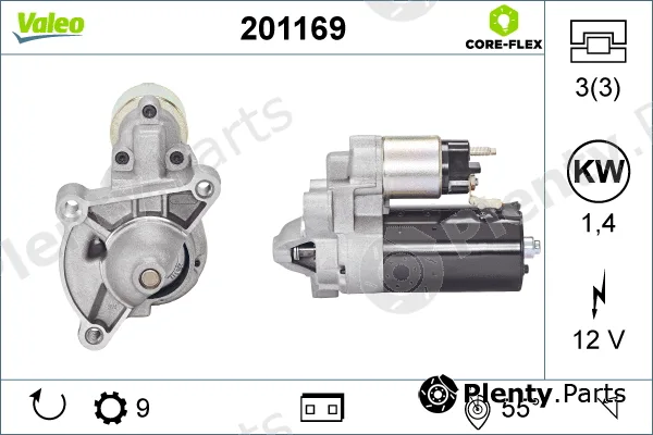 Valeo 201169 — Starter VALEO CORE-FLEX