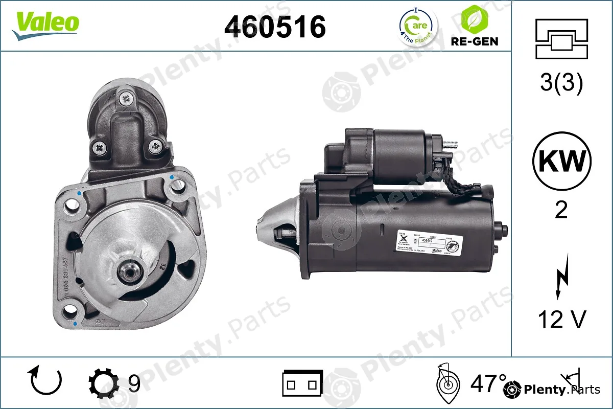 Valeo 460516 — Starter VALEO RE-GEN REMANUFACTURED