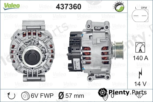 Valeo 437360 — Alternator VALEO RE-GEN REMANUFACTURED