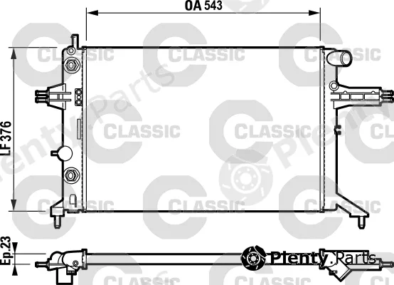 Valeo 232724 — Radiator, engine cooling VALEO CLASSIC