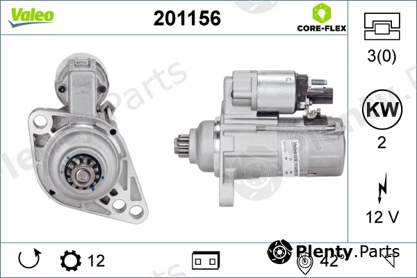 Valeo 201156 — Starter VALEO CORE-FLEX