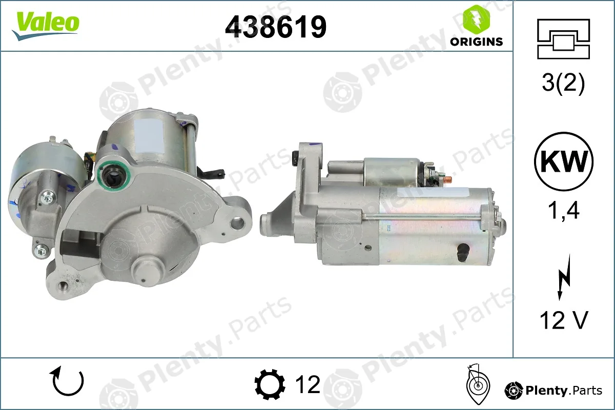 Valeo 438619 — Starter VALEO ORIGINS NEW OE TECHNOLOGY