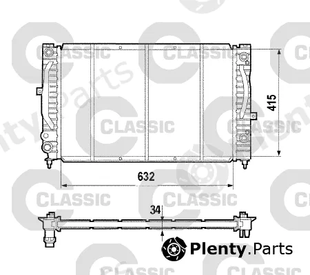 Valeo 231755 — Radiator, engine cooling VALEO CLASSIC