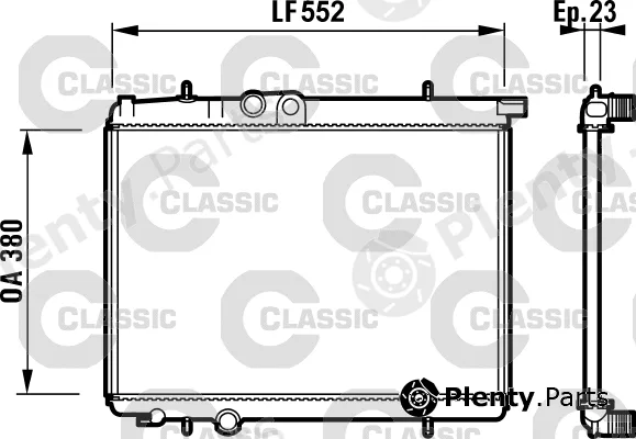 Valeo 232886 — Radiator, engine cooling VALEO CLASSIC