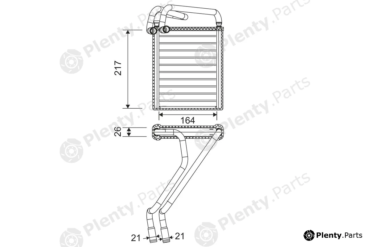 Valeo 811653 — Heat Exchanger, interior heating