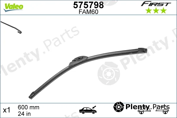 Valeo 575798 — Wiper Blade FIRST FLATBLADE AM