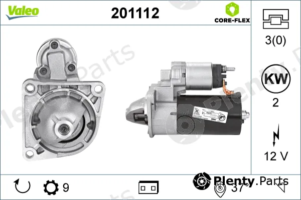 Valeo 201112 — Starter VALEO CORE-FLEX