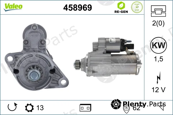 Valeo 458969 — Starter VALEO RE-GEN REMANUFACTURED STOP&START