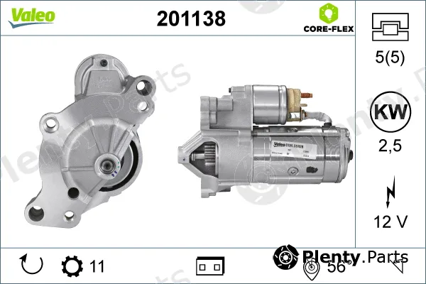 Valeo 201138 — Starter VALEO CORE-FLEX