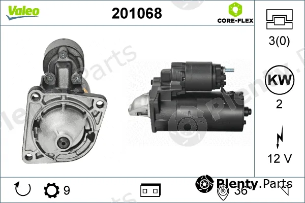 Valeo 201068 — Starter VALEO CORE-FLEX