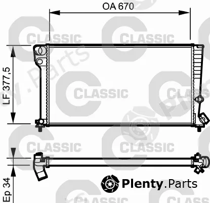 Valeo 231743 — Radiator, engine cooling VALEO CLASSIC