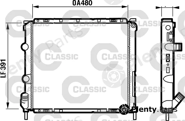 Valeo 232474 — Radiator, engine cooling VALEO CLASSIC