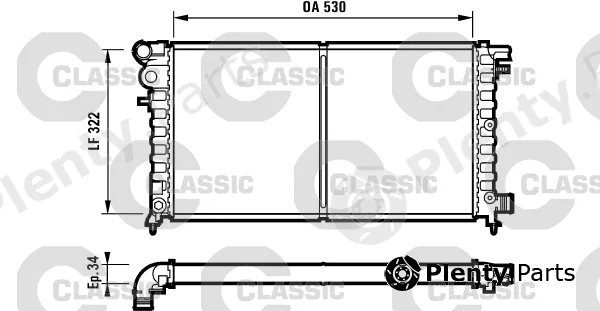 Valeo 231530 — Radiator, engine cooling VALEO CLASSIC