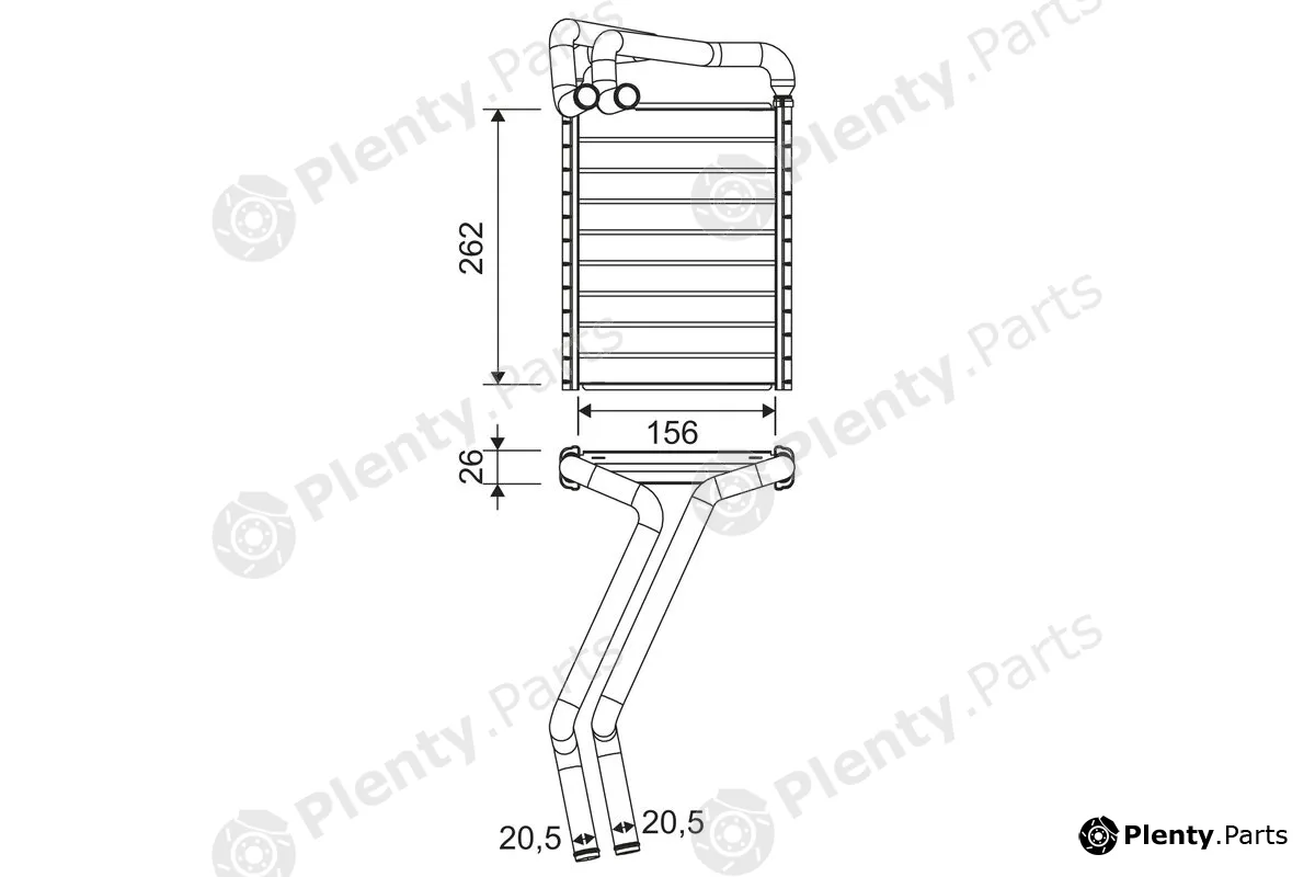 Valeo 811655 — Heat Exchanger, interior heating