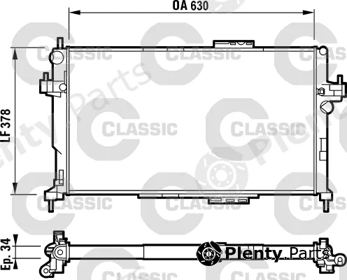 Valeo 232824 — Radiator, engine cooling VALEO CLASSIC