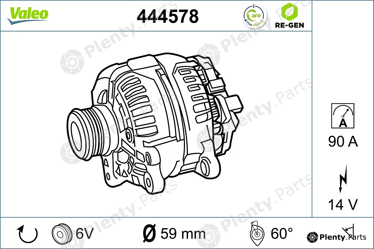 Valeo 444578 — Alternator VALEO RE-GEN REMANUFACTURED