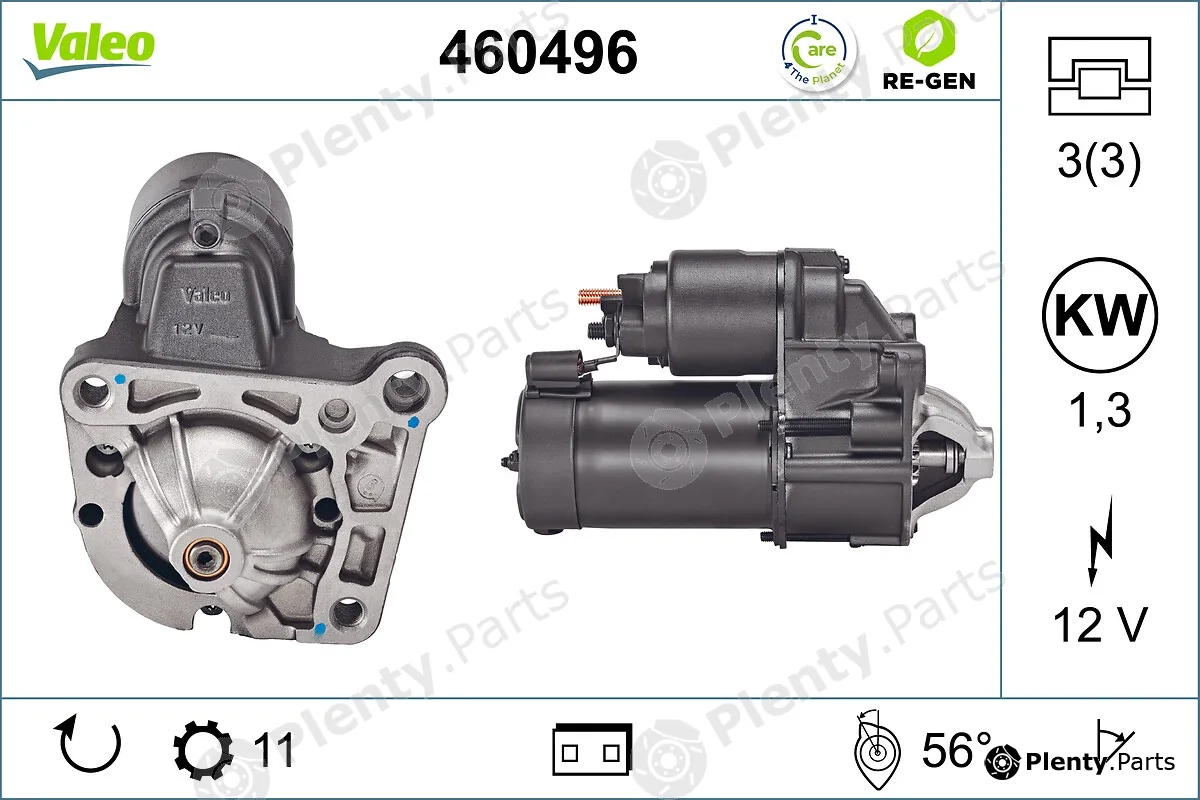 Valeo 460496 — Starter VALEO RE-GEN REMANUFACTURED