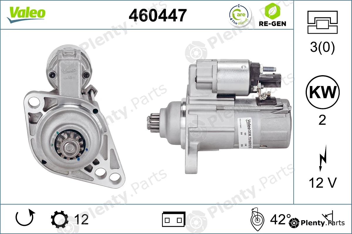 Valeo 460447 — Starter VALEO RE-GEN REMANUFACTURED