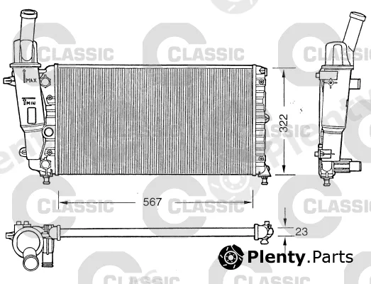 Valeo 231558 — Radiator, engine cooling VALEO CLASSIC