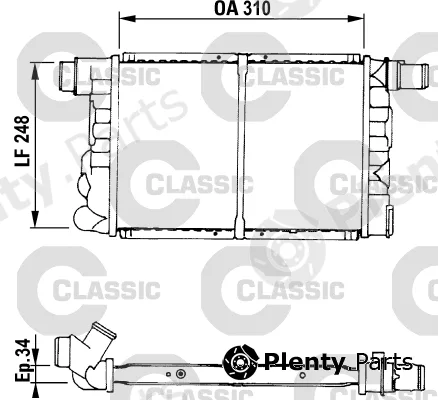 Valeo 230519 — Radiator, engine cooling VALEO CLASSIC