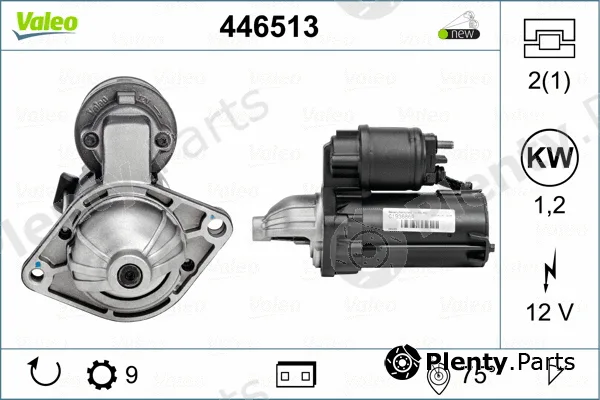 Valeo 446513 — Starter VALEO ORIGINS NEW OE TECHNOLOGY