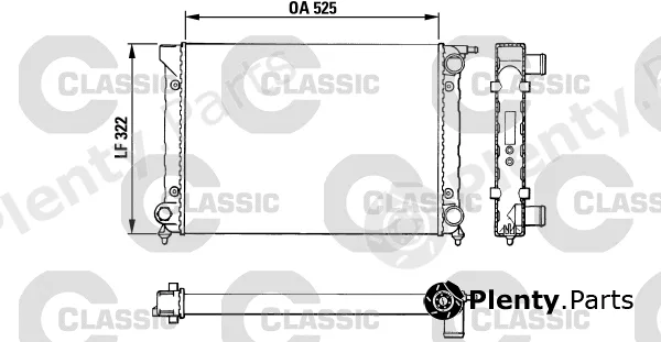 Valeo 383727 — Radiator, engine cooling VALEO CLASSIC