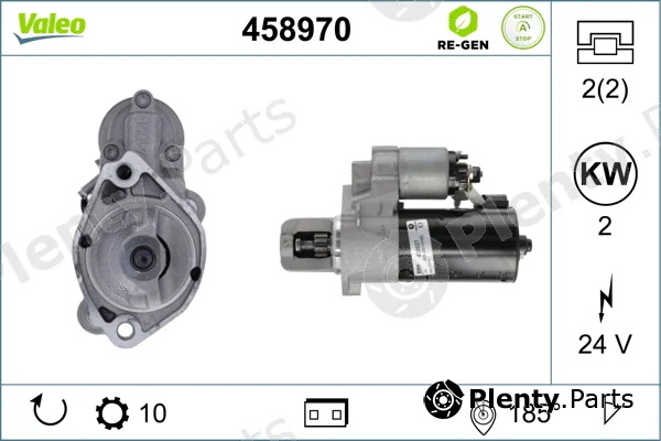 Valeo 458970 — Starter VALEO RE-GEN REMANUFACTURED STOP&START