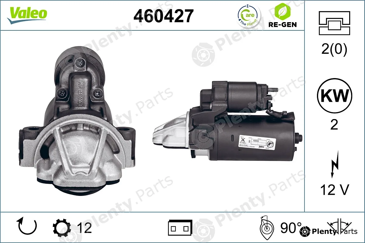 Valeo 460427 — Starter VALEO RE-GEN REMANUFACTURED