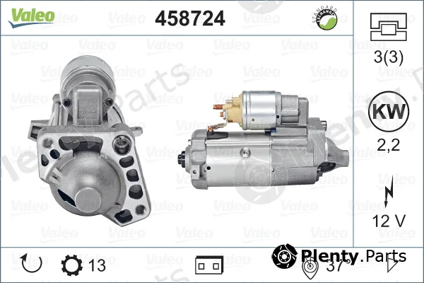 Valeo 458724 — Starter VALEO RE-GEN REMANUFACTURED STOP&START