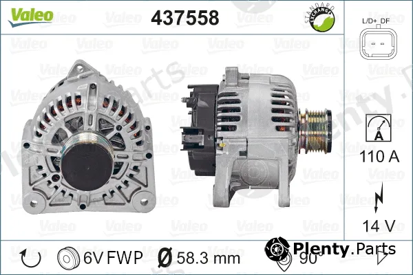 Valeo 437558 — Alternator VALEO RE-GEN REMANUFACTURED